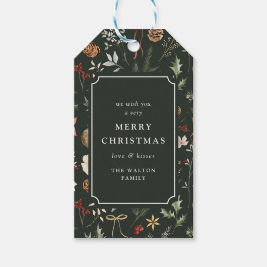 ウィンターボタニカルフェスティブクリスマスパーティ ギフトタグ (正面)