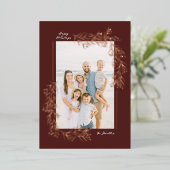 ウィンターボタニカルフォイルホリデーカード 箔シーズンカード (立ち正面)