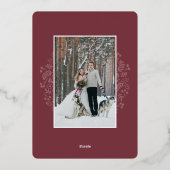 ウィンターボタニカルフォトバラ金ゴールド 箔シーズンカード (裏面)