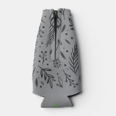 ウィンターボタニカルベバレッジクーラー – グレー&ブラック ボトルクーラー (裏面)