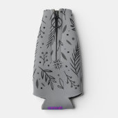 ウィンターボタニカルベバレッジクーラー – グレー&ブラック ボトルクーラー (裏面)