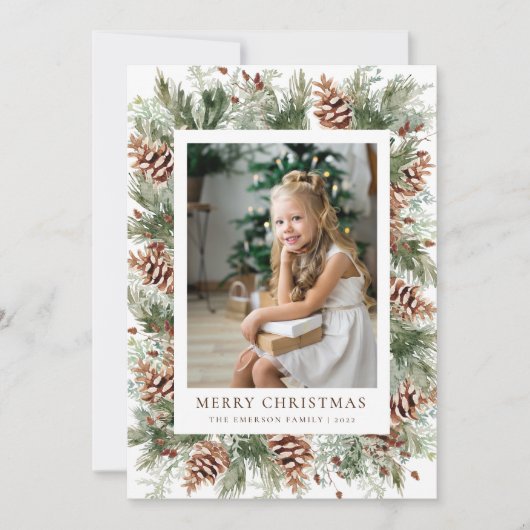 ウィンターボタニカルホリデーカード シーズンカード (正面)