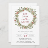 ウィンターボタニカルホリデーパーティー招待状 招待状 (正面/裏面)