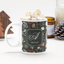ウィンターボタニカル クリスマスギフト コーヒーマグカップ