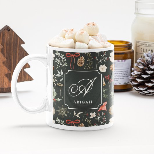ウィンターボタニカル クリスマスギフト コーヒーマグカップ