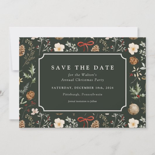 ウィンターボタニカル フェスティブ クリスマス セーブ・ザ・デート (正面)