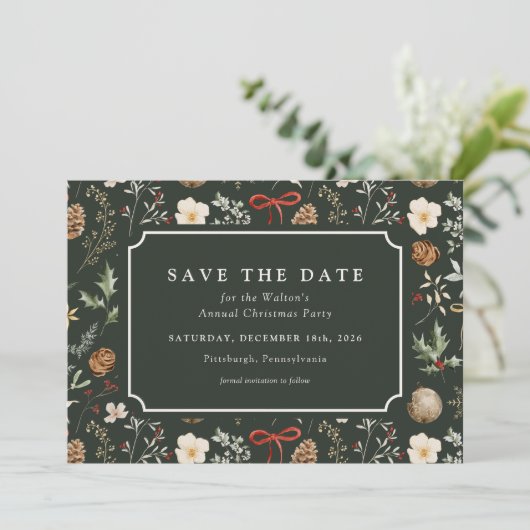 ウィンターボタニカル フェスティブ クリスマス 保存日付のお知らせ (スタンド正面)