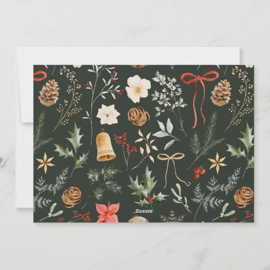 ウィンターボタニカル フェスティブ クリスマス 保存日付のお知らせ (裏面)