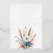 ウィンターボホフローラ結婚ズ | ヘビーホワイト 箔招待状 (正面)