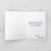 ウィンターボホーブルーフェザー&ホリーユール（キリスト降誕祭）至 カード (内部)