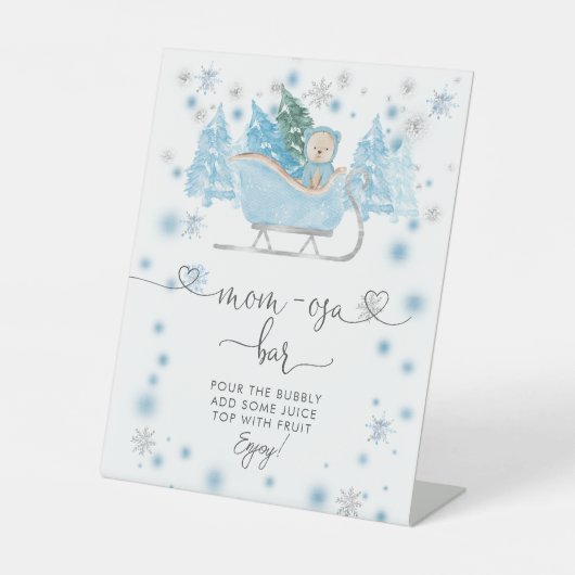 ウィンターボーイウッドランドベアーズライママモーサバー 台座サイン (正面)