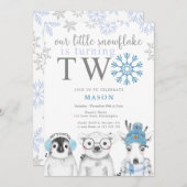 ウィンターボーイ2nd誕生日招待状 招待状 (正面/裏面)