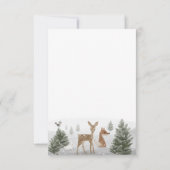 ウィンターボーホーウッドランドベビーシャワー招待状カード 招待状 (裏面)