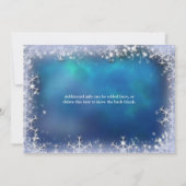 ウィンターボールシンデレラキャリッジ王室の招待状 招待状 (裏面)