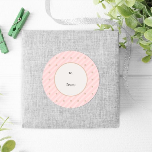 ウィンターポインセチアピンクグリーンパステルクリスマス ラウンドシール