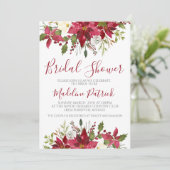 ウィンターポインセチアフローラブライダルシャワー 招待状 (スタンド正面)