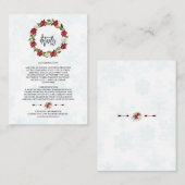 ウィンターポインセチア雪結婚片の詳細 エンクロージャーカード (正面/裏面)