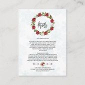 ウィンターポインセチア雪結婚片の詳細 エンクロージャーカード (正面)