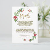 ウィンターポインセティアパインベリークリスマス結婚ズ エンクロージャーカード (スタンド正面)