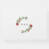 ウィンターポインセティアパインベリークリスマス結婚ズ ゲストブック (裏面)