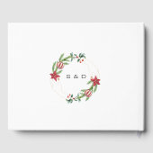 ウィンターポインセティアパインベリークリスマス結婚ズ ゲストブック (裏面)