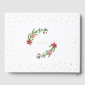 ウィンターポインセティアパインベリークリスマス結婚ズ ゲストブック (裏面)