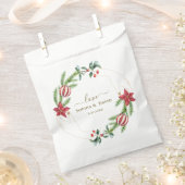 ウィンターポインセティアパインベリークリスマス結婚ズ フェイバーバッグ (クリップ留めされた状態)