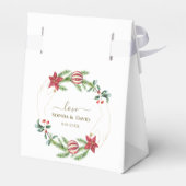 ウィンターポインセティアパインベリークリスマス結婚ズ フェイバーボックス (裏面サイド)