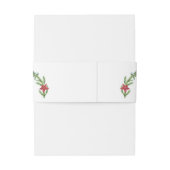 ウィンターポインセティアパインベリークリスマス結婚ズ 招待状ベリーバンド (裏面例)