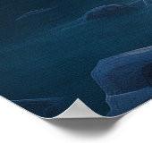 ウィンターポーラーベアーマウンテンクリスマスホリデー ポスター (角)