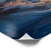 ウィンターポーラーベアーマウンテンクリスマスホリデー ポスター (コーナー)