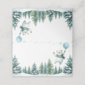 ウィンターポーラーベア誕生日食品座席表 プレイスカード (外部開封)