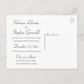 ウィンターマウンテンたった今結婚しました結婚ズツリーズ自然 案内ポストカード (裏面)