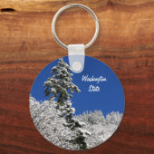 ウィンターマウンテンアーリントンワシントン州 キーホルダー (正面)