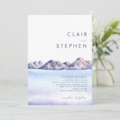 ウィンターマウンテンオールインワン結婚式招待状 招待状 (スタンド正面)