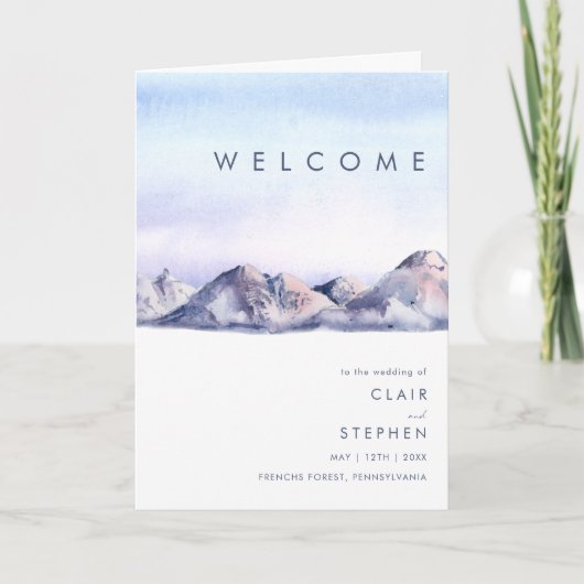 ウィンターマウンテンサンセットフォールディング結婚式 プログラム (正面)