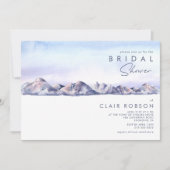 ウィンターマウンテンサンセットブライダルシャワー招待 招待状 (正面)