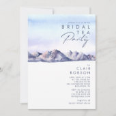 ウィンターマウンテンサンセットブライダルティーパーティの招待状 招待状 (正面)