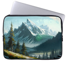 ウィンターマウンテンシーンラップトップスリーブ ラップトップスリーブ