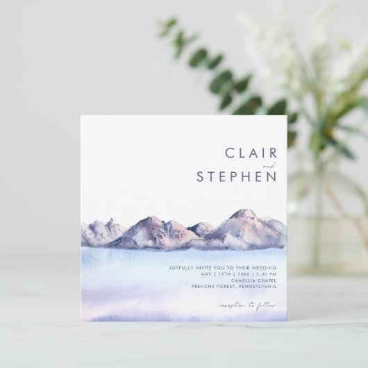 ウィンターマウンテンスクエア結婚式招待状 招待状 (スタンド正面)