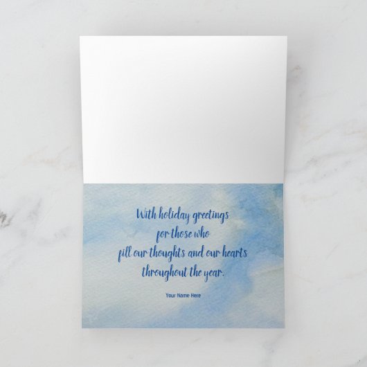 ウィンターマウンテンスノークリスマスカード カード (内部)