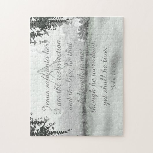 ウィンターマウンテンズクリスチャンバイブル引用文 ジグソーパズル (縦)