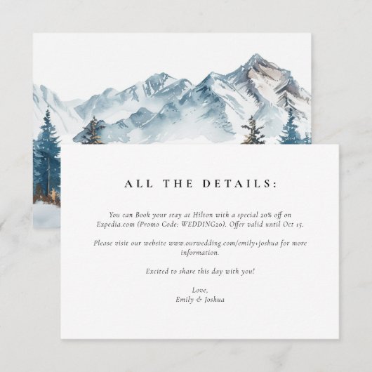 ウィンターマウンテンズパインツ結婚リー エンクロージャーカード (正面/裏面)