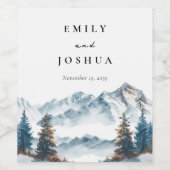 ウィンターマウンテンズパインツ結婚リー ワインラベル (シングルラベル)