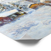 ウィンターマウンテンファームクリスマス絵画ズ ポスター (角)