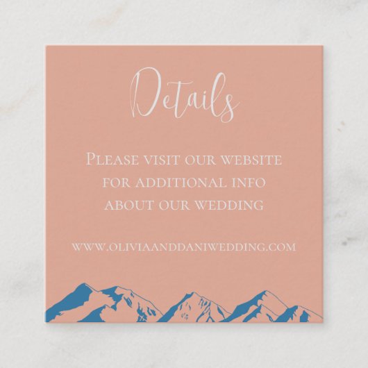 ウィンターマウンテンフラワーズ ウェディング ディテールカード エンクロージャーカード (正面)