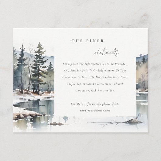 ウィンターマウンテンレイクスタフ結婚トーズ詳細 エンクロージャーカード (正面)