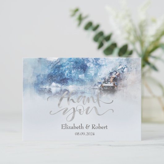 ウィンターマウンテンレイクフラットサンキューカード サンキューカード (スタンド正面)