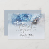 ウィンターマウンテンレイクフラットサンキューカード サンキューカード (正面/裏面)