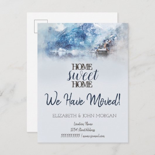 ウィンターマウンテンレイクホームスウィートホーム 案内ポストカード (正面/裏面)